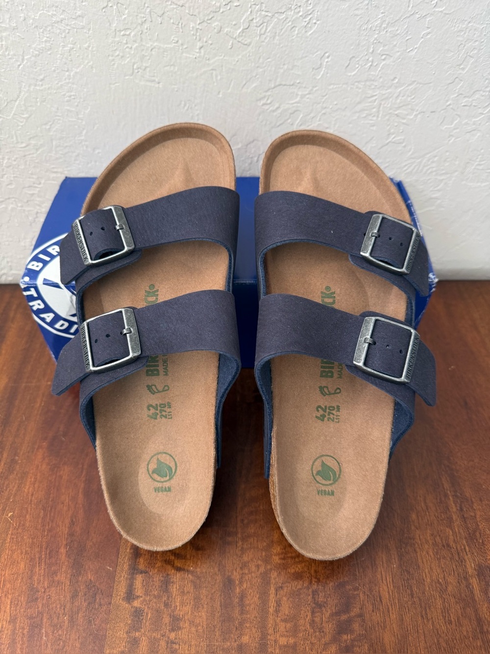 NIB Birkenstock Arizona Desert Dust Indigo Blue